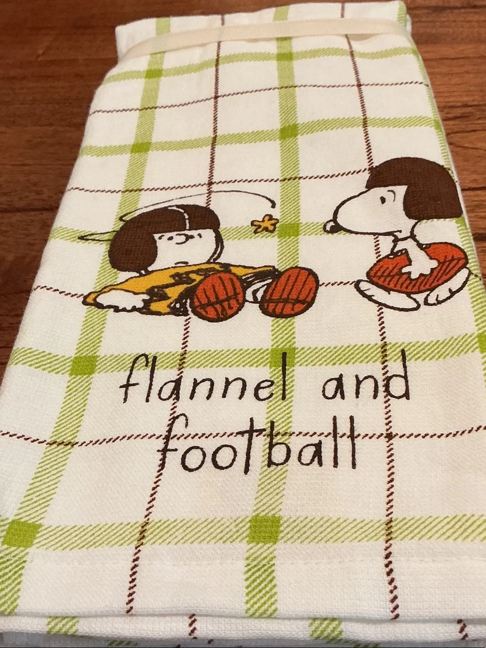 Peanuts x Rae Dunn “flannel and football” Kitchen Towels - Set of 2